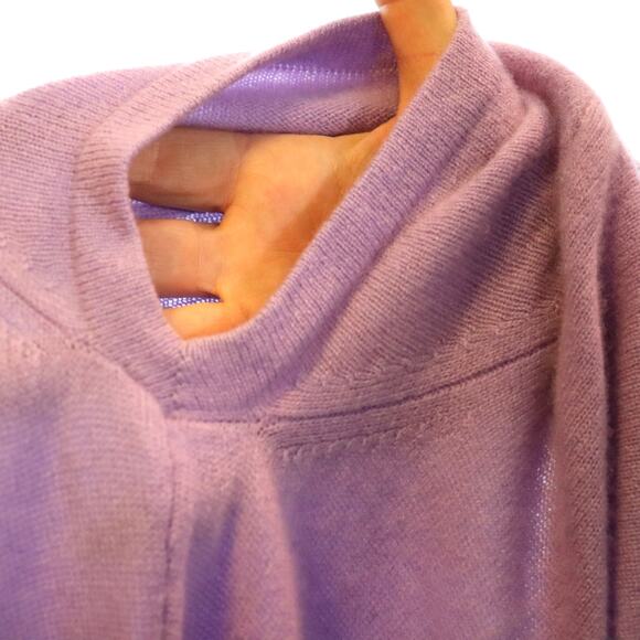 Investments 100% Cashmere Short Sleeve Sweater Lavender Size L - Picture 3 of 4